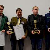 Die vier Gewinner des LU-Award. V.l.n.r.: Matthias Hemetsberger aus Straß im Attergau, Peter Kircher aus Neukirchen an der Vöckla, Gerhard Bernegger aus Salzburg und Peter Gruber aus Zell am Pettenfirst. Foto: VLÖ